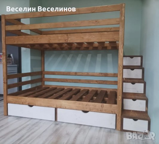 Двуетажно легло , снимка 3 - Мебели за детската стая - 43446209
