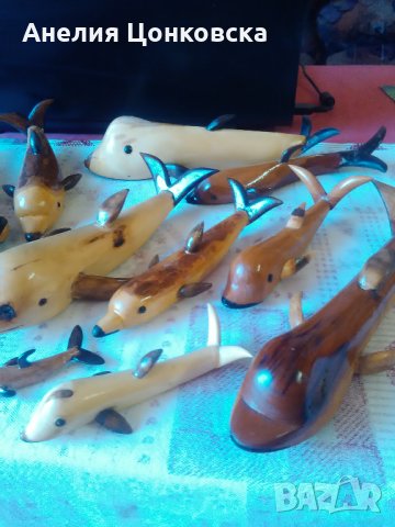 Делфини от дърво ръчна изработка, снимка 2 - Сувенири от дърво - 27807834
