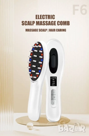 Електрически EMS гребен LED терапия растеж на косата против косопад, снимка 4 - Други - 52033899