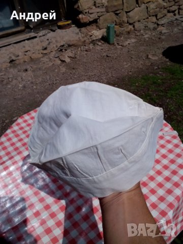 Стара Бяла работна шапка, снимка 5 - Други ценни предмети - 28360592