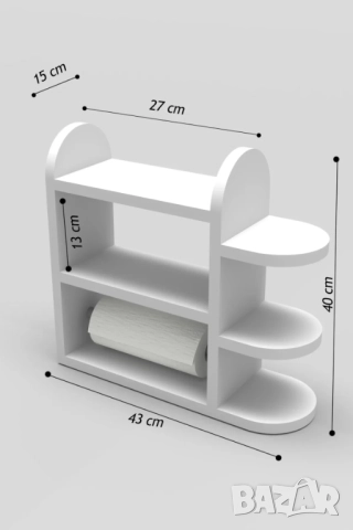 Дървена етажерка за кухня / Органайзер за подправки / Кухненски рафт, снимка 10 - Етажерки - 51764925