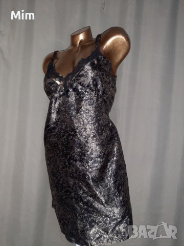 Jolinesse L Сатенена нощница с дантелка , снимка 4 - Нощници - 38609036