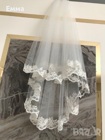 Булчинска рокля + подарък кринолин + воал с гребенче, снимка 6 - Сватбени рокли - 40485111