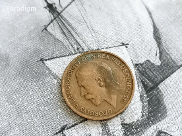 Монета - Великобритания - 1 пени | 1911г., снимка 2 - Нумизматика и бонистика - 36629392