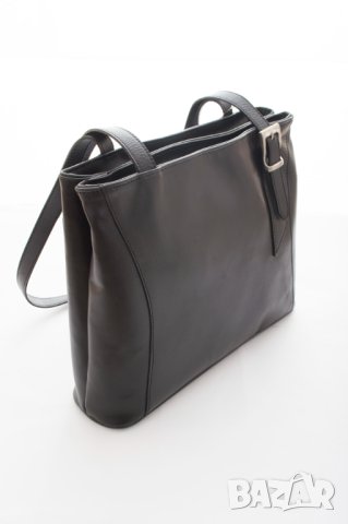 Черна дамска чанта с катарама Valentina, снимка 3 - Чанти - 43127752