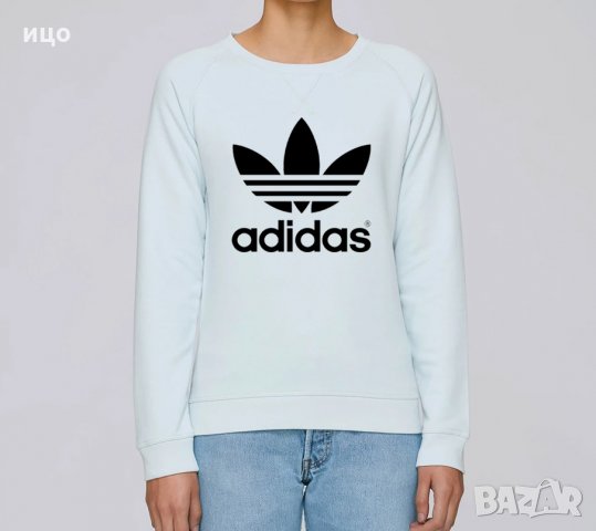Високо качество ! Плътна Дамска блуза Adidas принт, снимка 3 - Блузи с дълъг ръкав и пуловери - 28823494