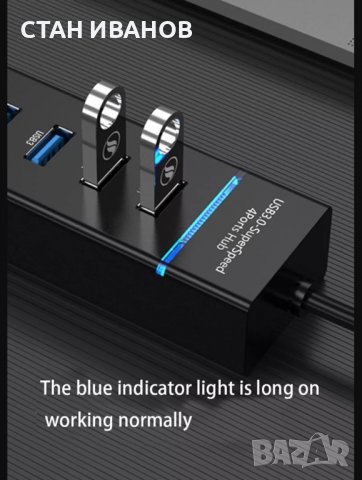 Високоскоростен USB хъб, Модел Combo 4, Разклонител, 4 порта, USB 3.0, снимка 13 - Кабели и адаптери - 36874346