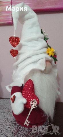 Валентински гном, снимка 13 - Декорация за дома - 43756542