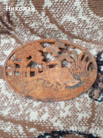 Метална подложка за ютия , снимка 2 - Антикварни и старинни предмети - 52570271