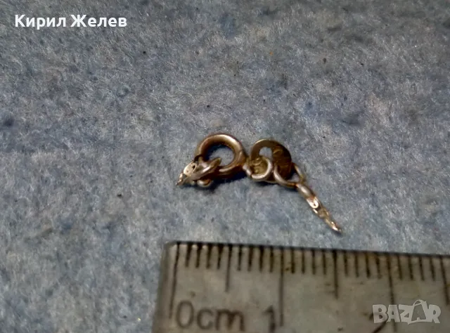 СТАРА СРЕБЪРНА ЗАКОПЧАЛКА За КОЛИЕ ВЕРИЖКА ГРИВНА СРЕБРО 900 / 925 КАРАБИНКА За СИНДЖИР 49943, снимка 4 - Други - 49147321