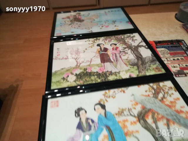 JAPAN X3-ЯПОНСКИ МОТИВИ-КАРТИНИ РАМКИ СТЪКЛО 0110251830, снимка 9 - Антикварни и старинни предмети - 51911155