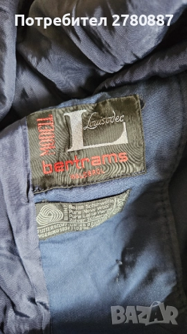 Дамско дълго есенно палто с колан- син пепит М, снимка 5 - Палта, манта - 51950639