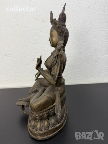 Голяма бронзова статуя / скулптура на Тара. №7505, снимка 8 - Антикварни и старинни предмети - 52084098