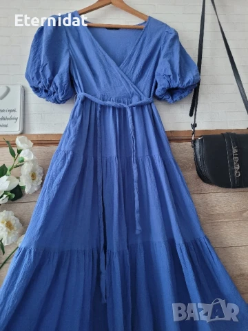 Дълга разкроена лятна рокля С/М, снимка 4 - Рокли - 51197155