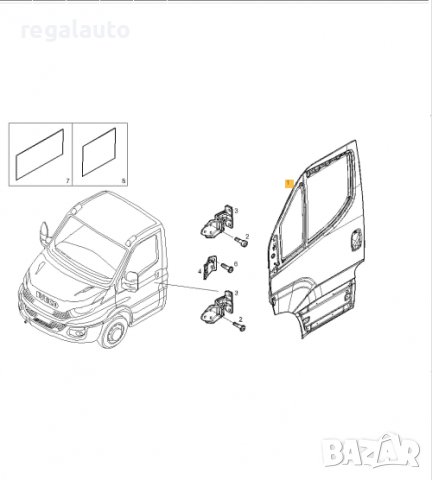 5801489558,ВРАТА ПРЕДНА ЛЯВА IVECO DAILY 2014-2019