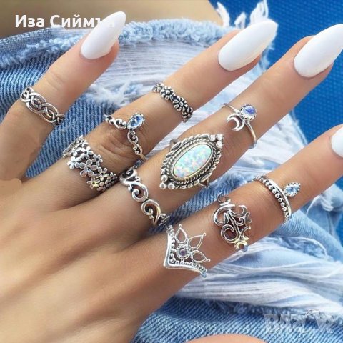 Комплекти пръстени, снимка 3 - Бижутерийни комплекти - 32287687