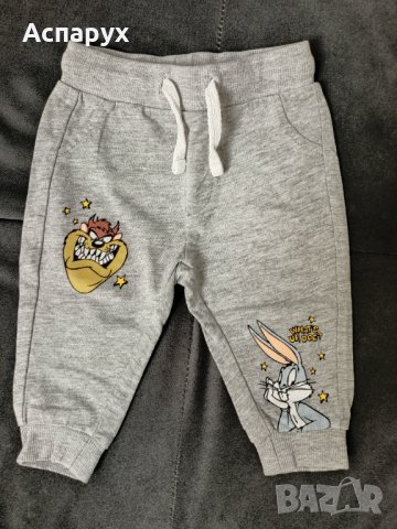 Бебешко долнище fox&bunny с анимационни герои LOONEY TUNES, снимка 1 - Панталони и долнища за бебе - 42982975