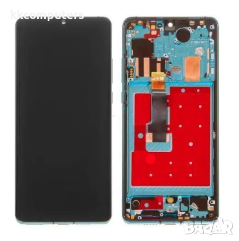 LCD Дисплей за Huawei P30 PRO + тъч скрийн + Рамка / Син / КЛАС A Баркод : 563614