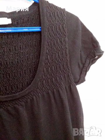 Only къса рокля фино плетиво свободен силует - черна, снимка 6 - Рокли - 26964283