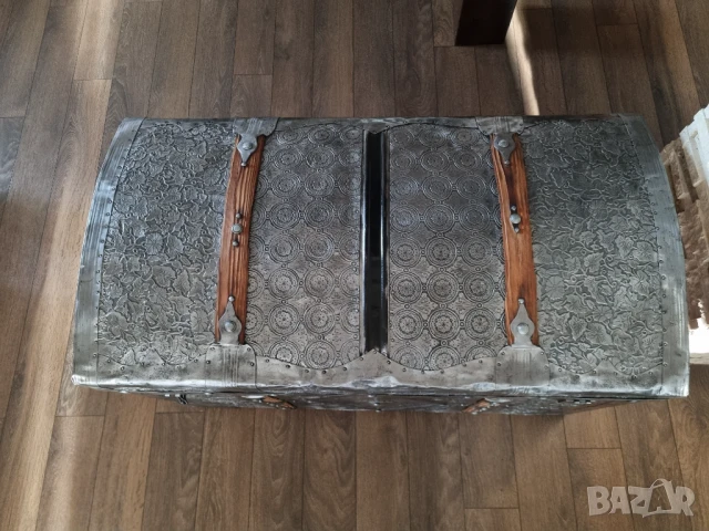 Стар дървен сандък/ракла/скрин, снимка 4 - Антикварни и старинни предмети - 49036862