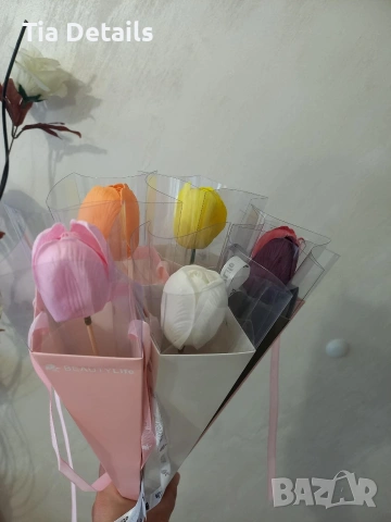 Ръчно изработени цветя от сапун, снимка 10 - Декорация за дома - 53202444