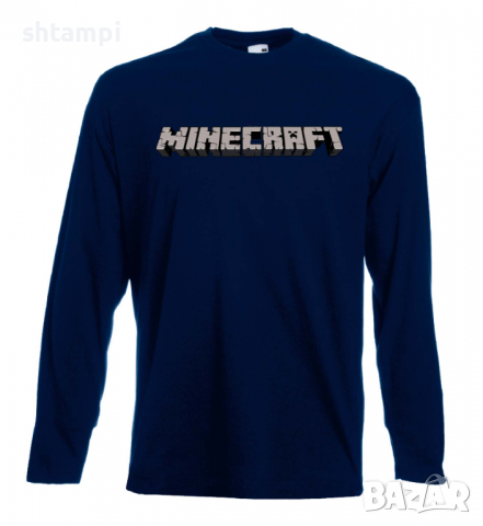 Мъжка тениска майнкрафт Minecraft Logo 2,Minecraft,Игра,Забавление,подарък,Изненада,Рожден Ден., снимка 10 - Тениски - 36496532