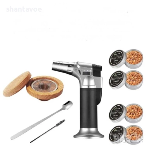 Сет за опушване на уиски с 4 аромата и запалка, снимка 2 - Подаръци за мъже - 46983282