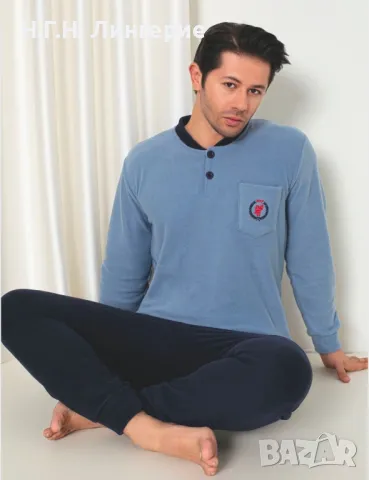 Мъжки пижами —Полар, снимка 2 - Бельо - 48661194