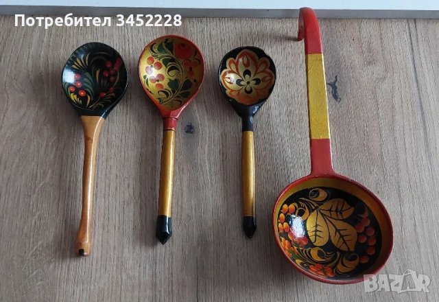 лъжици хохлома Русия дърво , снимка 1