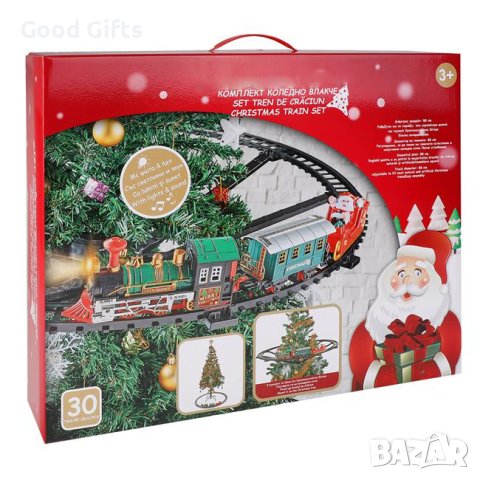 Коледно влакче на релси за елхата със светлина и звук, снимка 3 - Влакчета, самолети, хеликоптери - 42974459