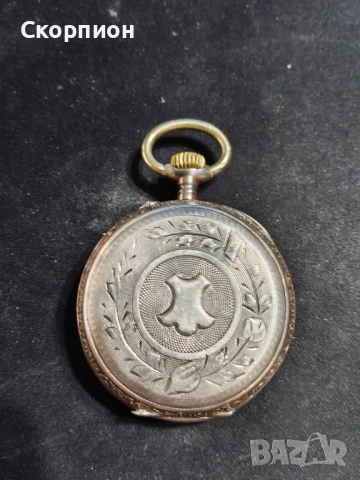 Швейцарски СРЕБЪРЕН джобен часовник 1901г. - 6 РУБИНА -  ПРОМОЦИЯ, снимка 15 - Джобни - 48366017