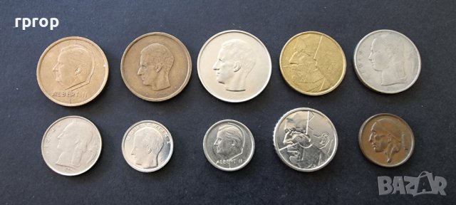 Белгия. Белгийски франк. 20, 10, 5, 1... 10 бройки., снимка 6 - Нумизматика и бонистика - 36837025