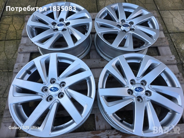 Лети джанти 16ки 5х100 Subaru +TMPS, снимка 2 - Гуми и джанти - 53293018