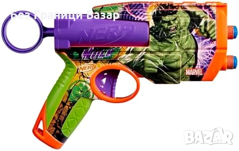Нов Nerf Marvel Hulk бластер с 4 меки стрели N1 за деца 8+ играчка, снимка 4 - Други - 51771329