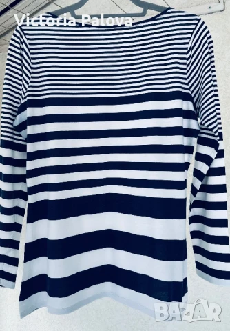 Блуза райе тънък памук, снимка 4 - Блузи с дълъг ръкав и пуловери - 50444544