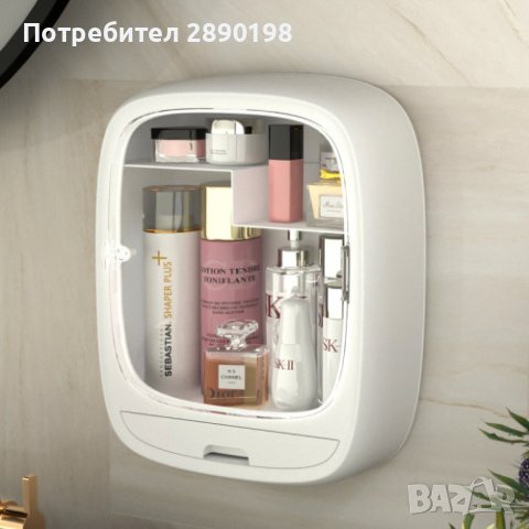 Висящ шкаф за баня, предназначен за съхранение на кремове, грим и разнообразна козметика
