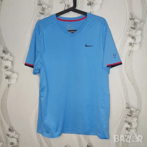 тениска Nike Roger Federer RF 2012 US Open Crew Tennis Shirt ON Vapor Uniqlo Rafa Nadal  размер Л , снимка 9 - Тениски - 49716580
