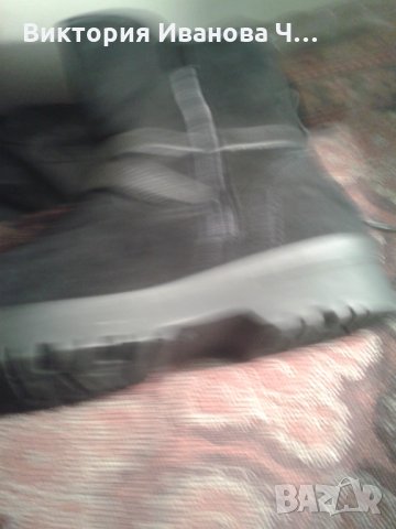 Нови дамски черни боти 40н от набук., снимка 3 - Дамски боти - 27410478