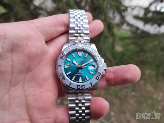 Seiko Green/blue Yacht master mod, снимка 6 - Други - 43242408