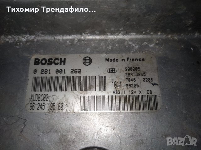 Компютър за PEUGEOT 406 1.9 TD ENGINE ECU 0281001262 9624519580, 0 281 001 262, 96 245 195 80, снимка 1 - Части - 26555499