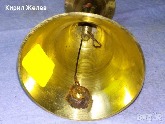 СТАР ФЛОРАЛНО ОРНАМЕНТИРАН БРОНЗОВ СВЕЩНИК - КАМБАНКА За ДЕКОРАЦИЯ КОЛЕКЦИЯ 42689, снимка 8 - Декорация за дома - 43980872