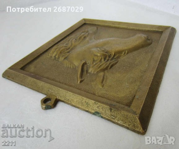 Кон коне, стари конски подкови, гоблен, плакет, мозайка, картина, глава, подкова, фигура статуетка , снимка 4 - Декорация за дома - 28934319