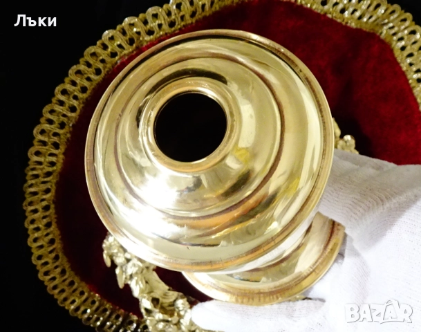 Бронзова газена лампа,перфектна. , снимка 7 - Антикварни и старинни предмети - 52405970