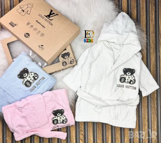 бебешки халати в кутия calvin klein burberry tommy hilfiger louis vuitton , снимка 5 - Други - 50422967