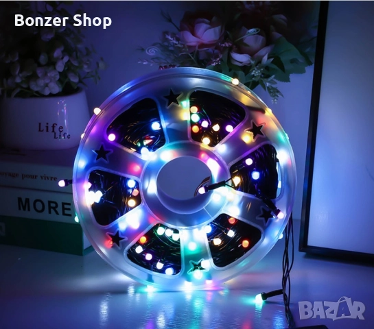 Водоустойчиви Коледни Led лампички 50 метра