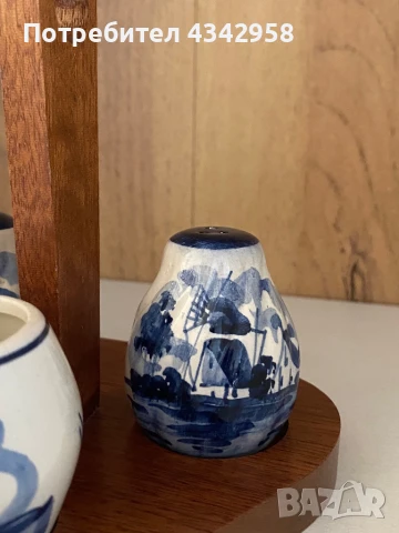Delft. Holland. Vintage. Комплект за подправки., снимка 3 - Антикварни и старинни предмети - 51344160