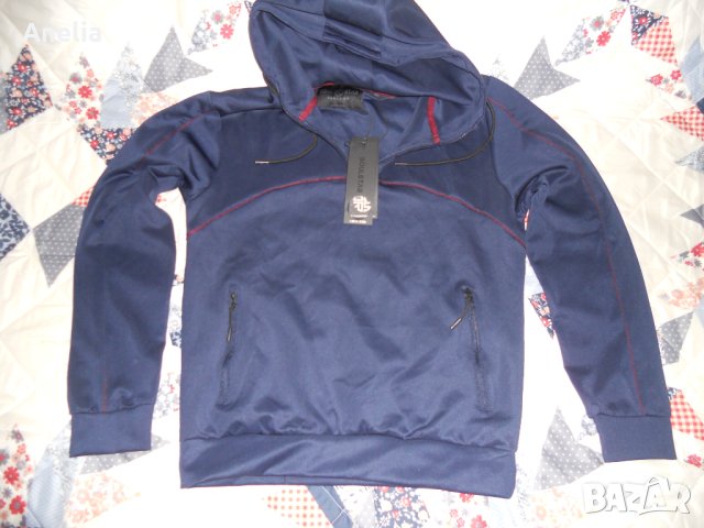 Мъжки Спортен Суитчър Нов Размер М с качулка и джобове размер М , снимка 8 - Спортни дрехи, екипи - 44045537