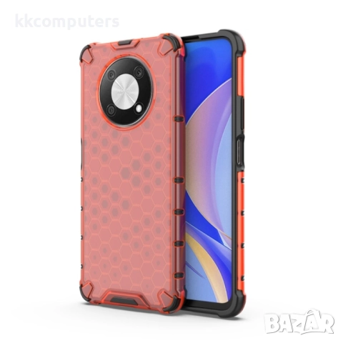 Huawei nova Y90 4G Силиконов Калъф Honeycomb TPU и Протектор, снимка 4 - Калъфи, кейсове - 52732214
