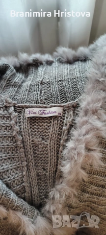 Комплект 5 плетива (пуловери/жилетки) в сиво-бежови тонове – Topshop, Betty Barclay (S/M, EUR 36–38), снимка 4 - Блузи с дълъг ръкав и пуловери - 53140963