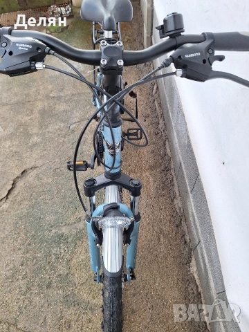 Велосипед CROSSWAVE 26",алуминиева рамка,преден амортисьор,скорост 3×8,монтаж SHIMANO ACERA,фар, снимка 7 - Велосипеди - 53600218